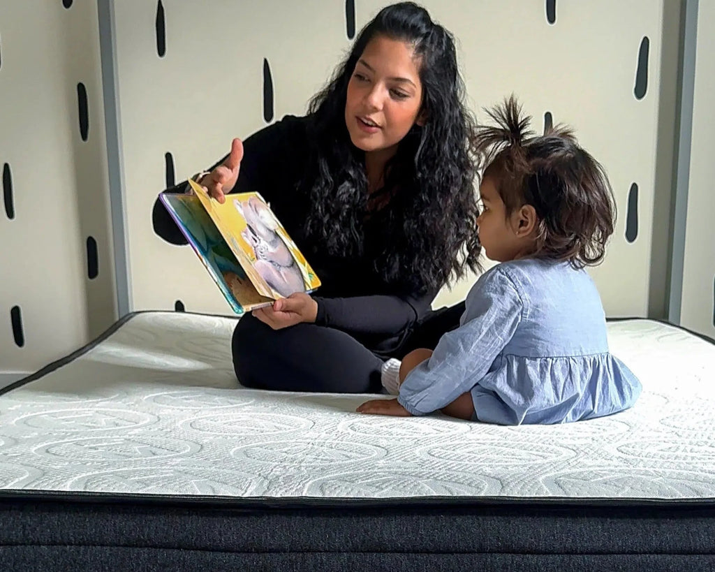 Eco-friendly HIBERNate Kids Mattress with natural materials, crafted in Canada for long-lasting durability and sustainable quality.