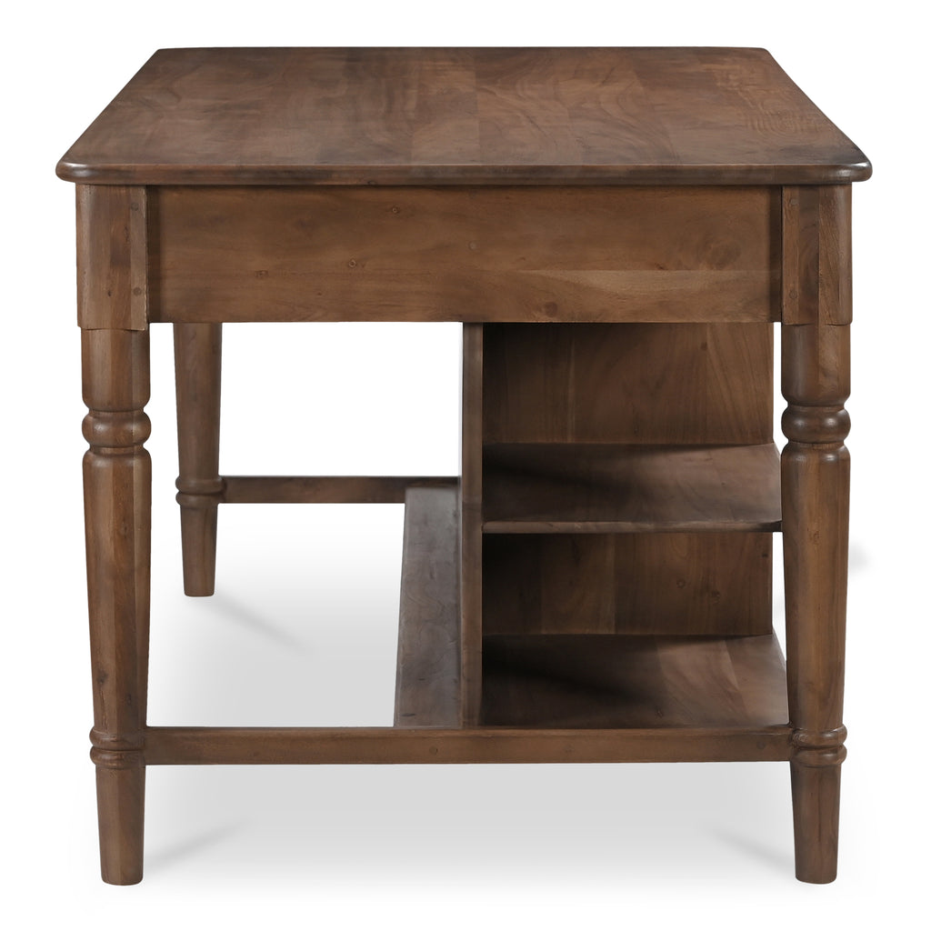 Russet Kitchen Island Brown