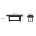Glenn Oval Dining Table Dark Brown