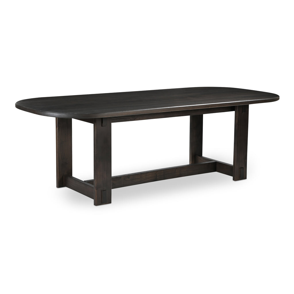 Glenn Oval Dining Table Dark Brown