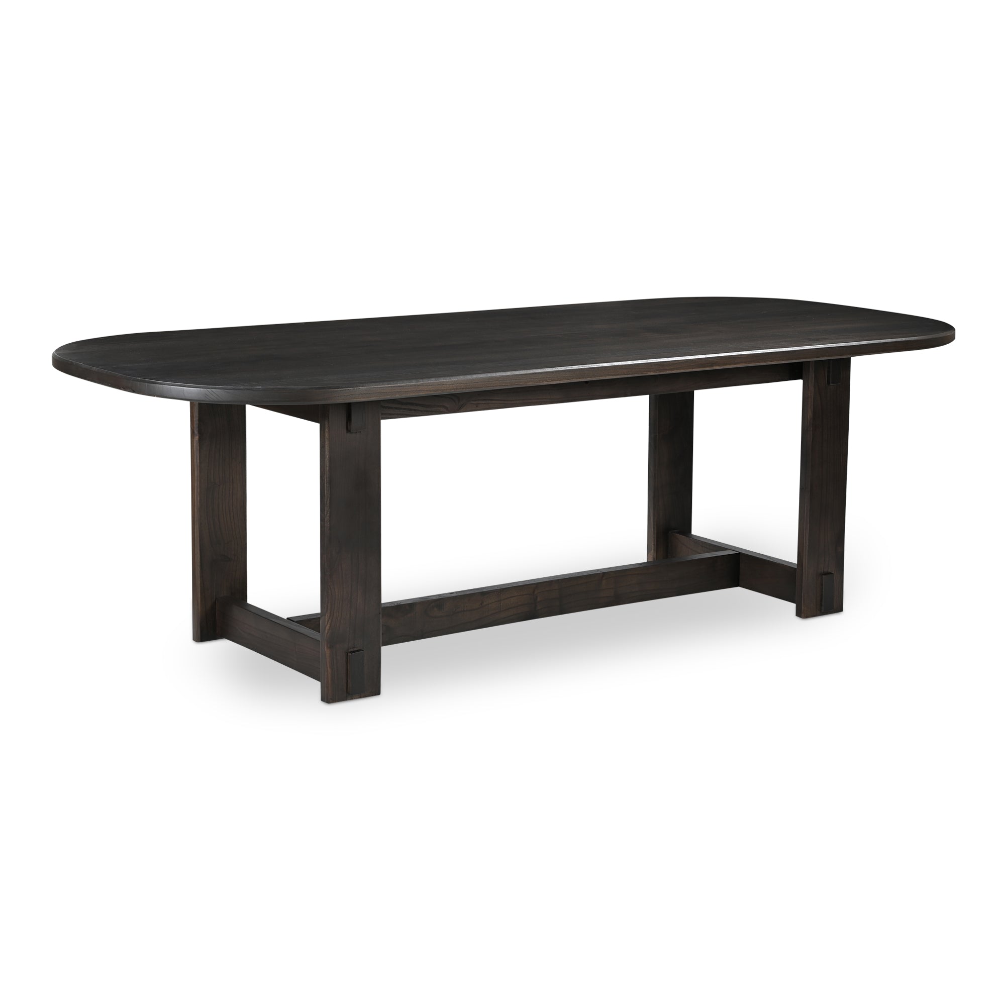 Glenn Oval Dining Table Dark Brown