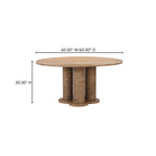 Treccia Round Dining Table Oak