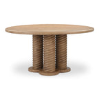 Treccia Round Dining Table Oak