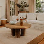 Treccia Round Coffee Table Oak