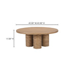Treccia Round Coffee Table Oak