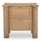 Treccia 2 Drawer Nightstand Oak