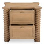 Treccia 2 Drawer Nightstand Oak
