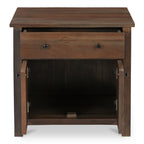 Gene Charging Nightstand Dark Brown
