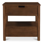 Lottie Charging Nightstand Brown