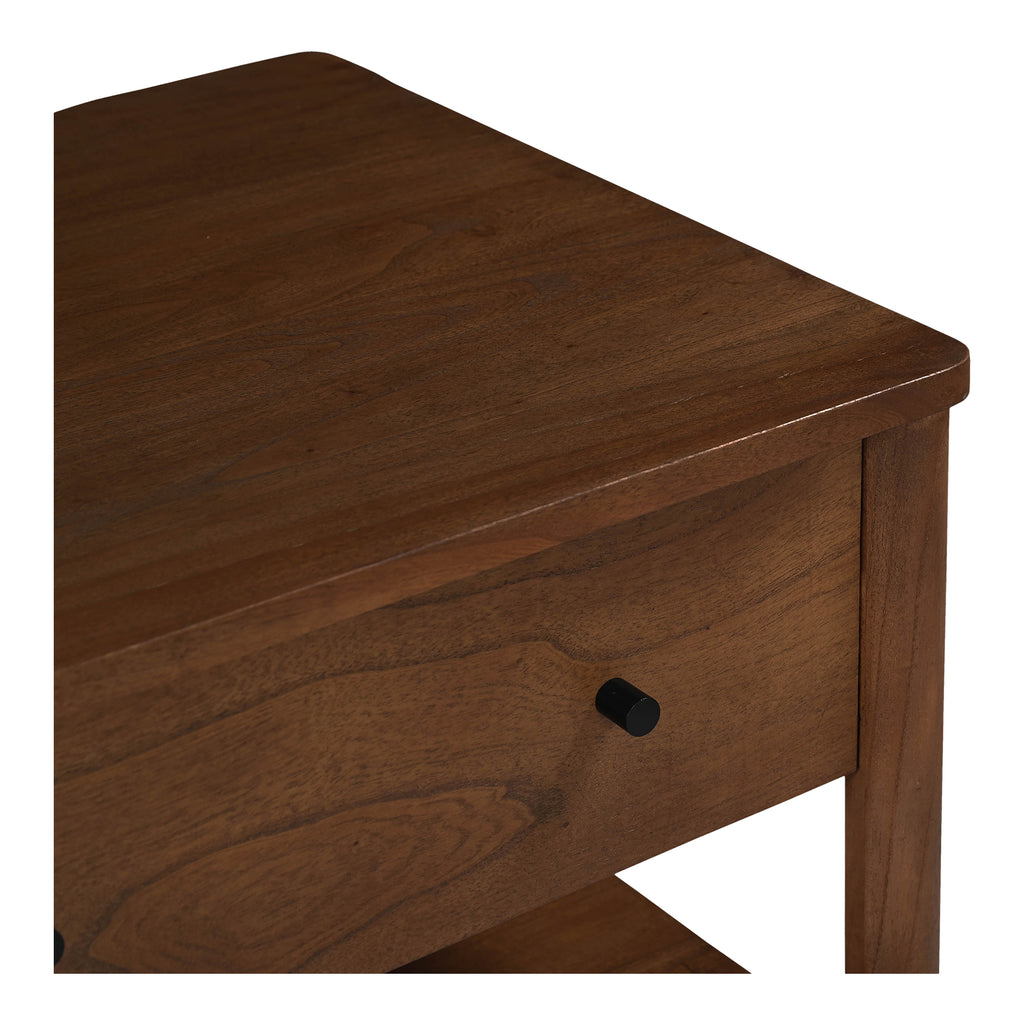 Lottie Charging Nightstand Brown