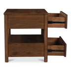 Lottie Charging Nightstand Brown