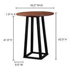 Tri-Mesa Bar Table Brown