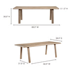 Malibu Dining Table White Oak