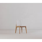 Deco Oak Dining Chair Light Grey - Set Of Two