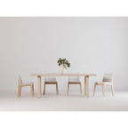 Deco Oak Dining Chair Light Grey - Set Of Two