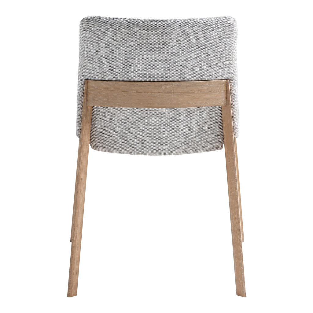 Deco Oak Dining Chair Light Grey - Set Of Two