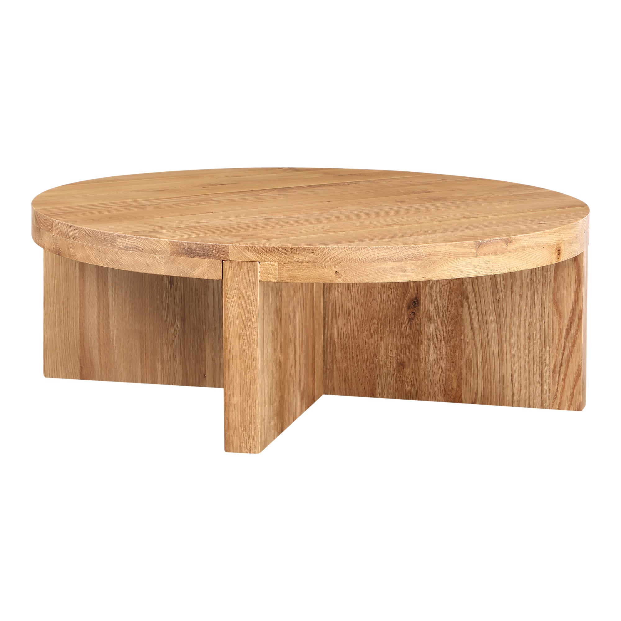 Folke Round Coffee Table Natural Oak