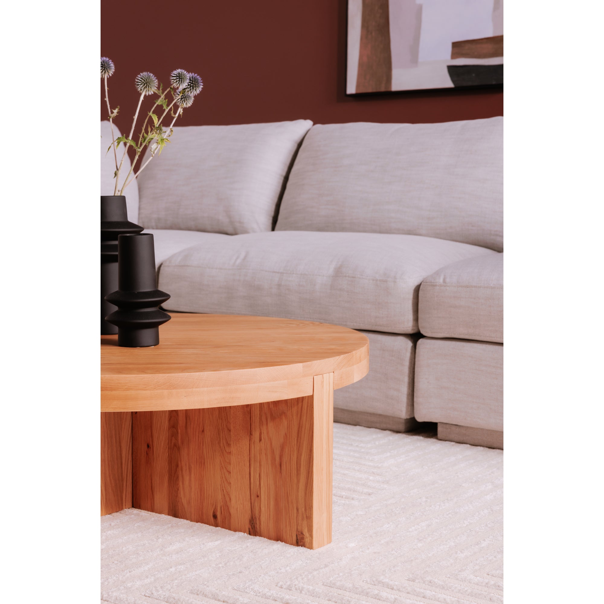 Folke Round Coffee Table Natural Oak