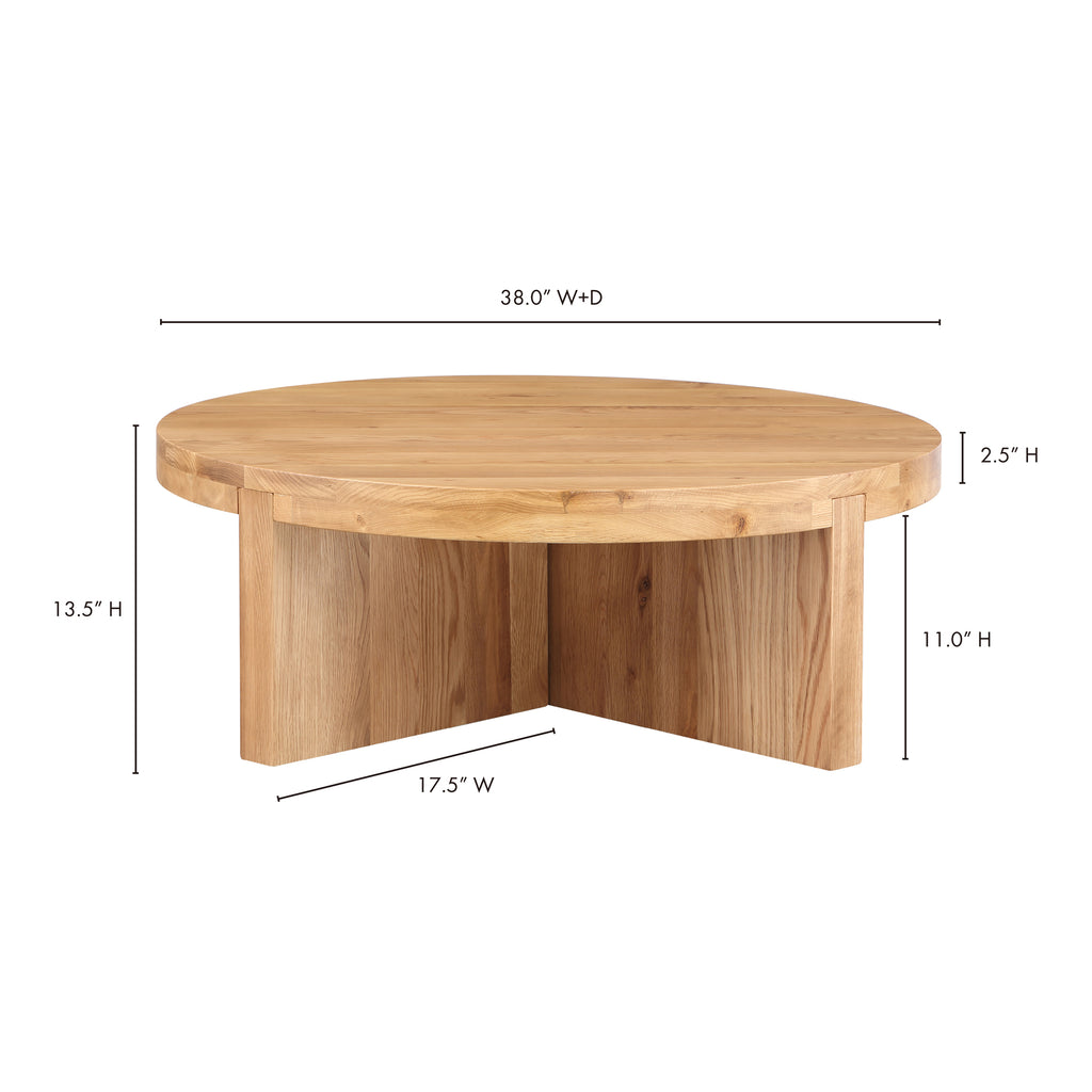 Folke Round Coffee Table Natural Oak