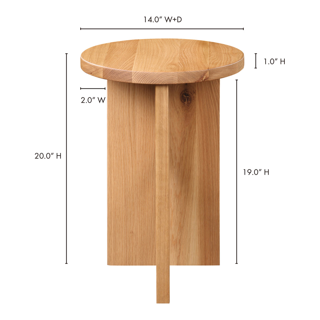 Grace Accent Table Natural Oak