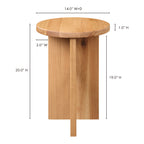Grace Accent Table Natural Oak
