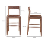 Owing Counter Stool Walnut Brown