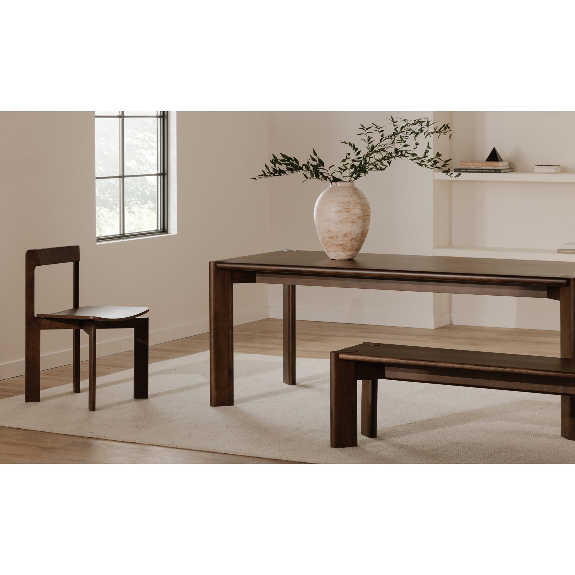 Daifuku Large Dining Table Walnut Stained Ash