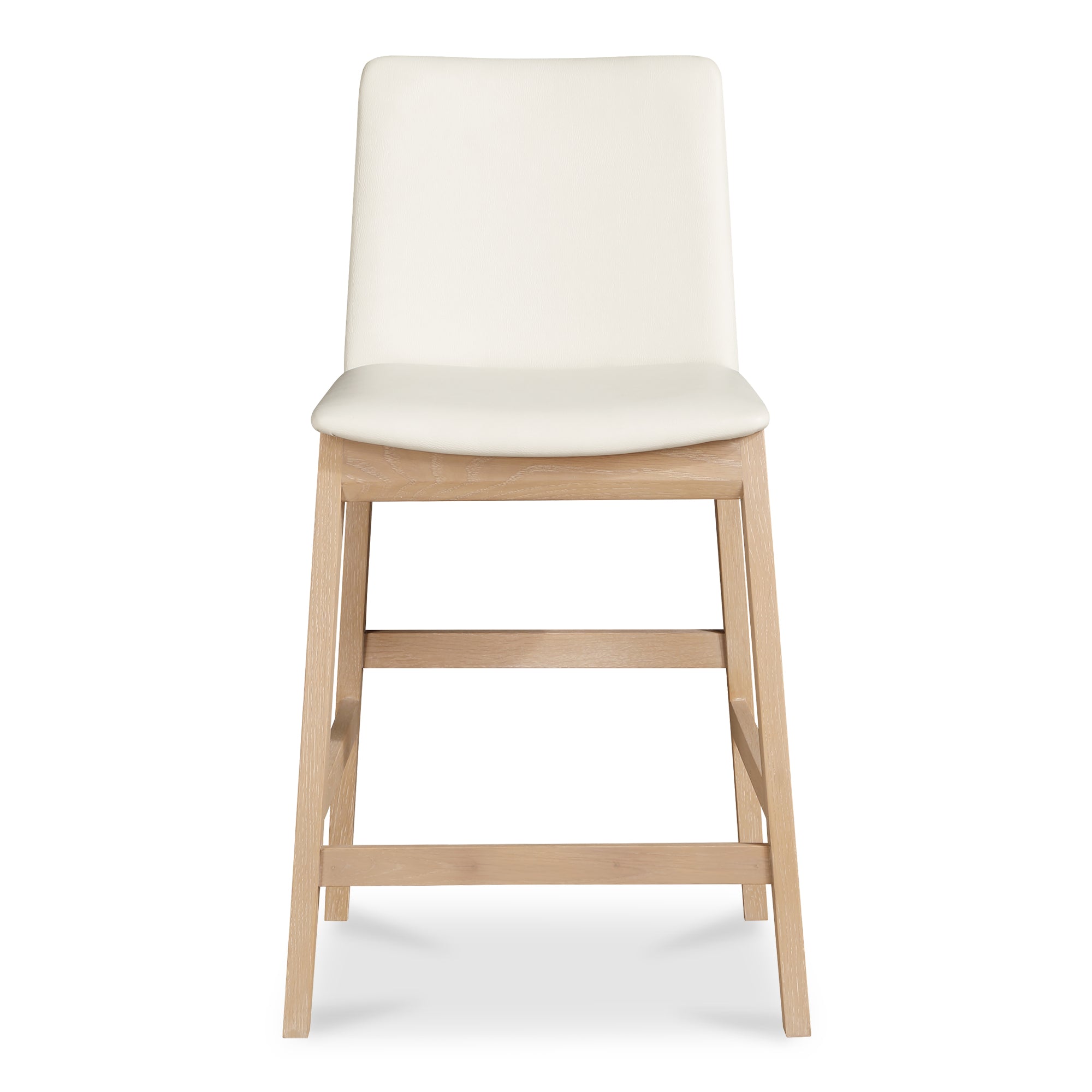 Deco Oak Counter Stool White PVC