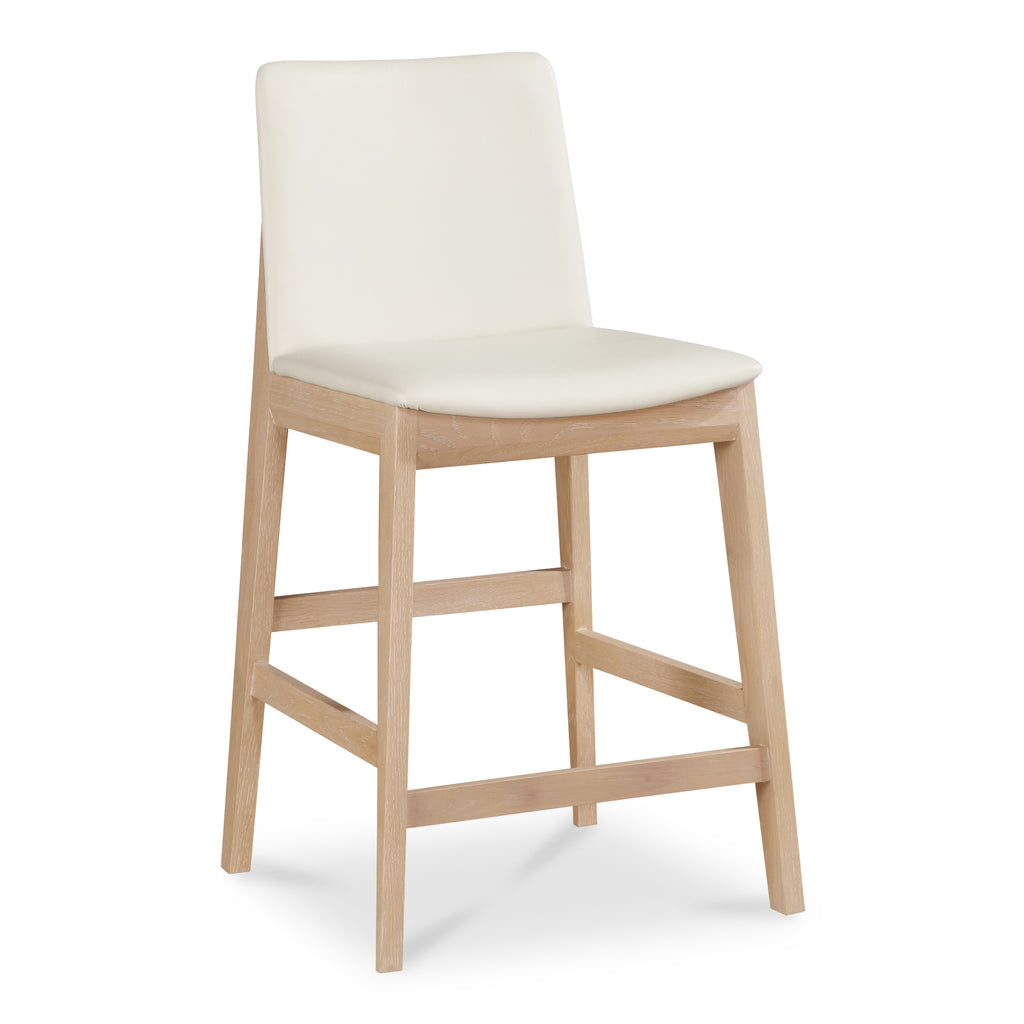 Deco Oak Counter Stool White PVC