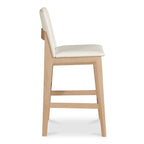Deco Oak Counter Stool White PVC