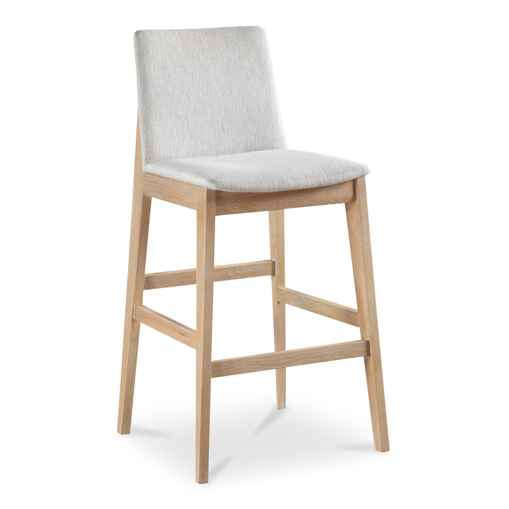 Deco Oak Barstool Light Grey
