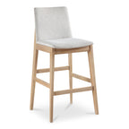 Deco Oak Barstool Light Grey