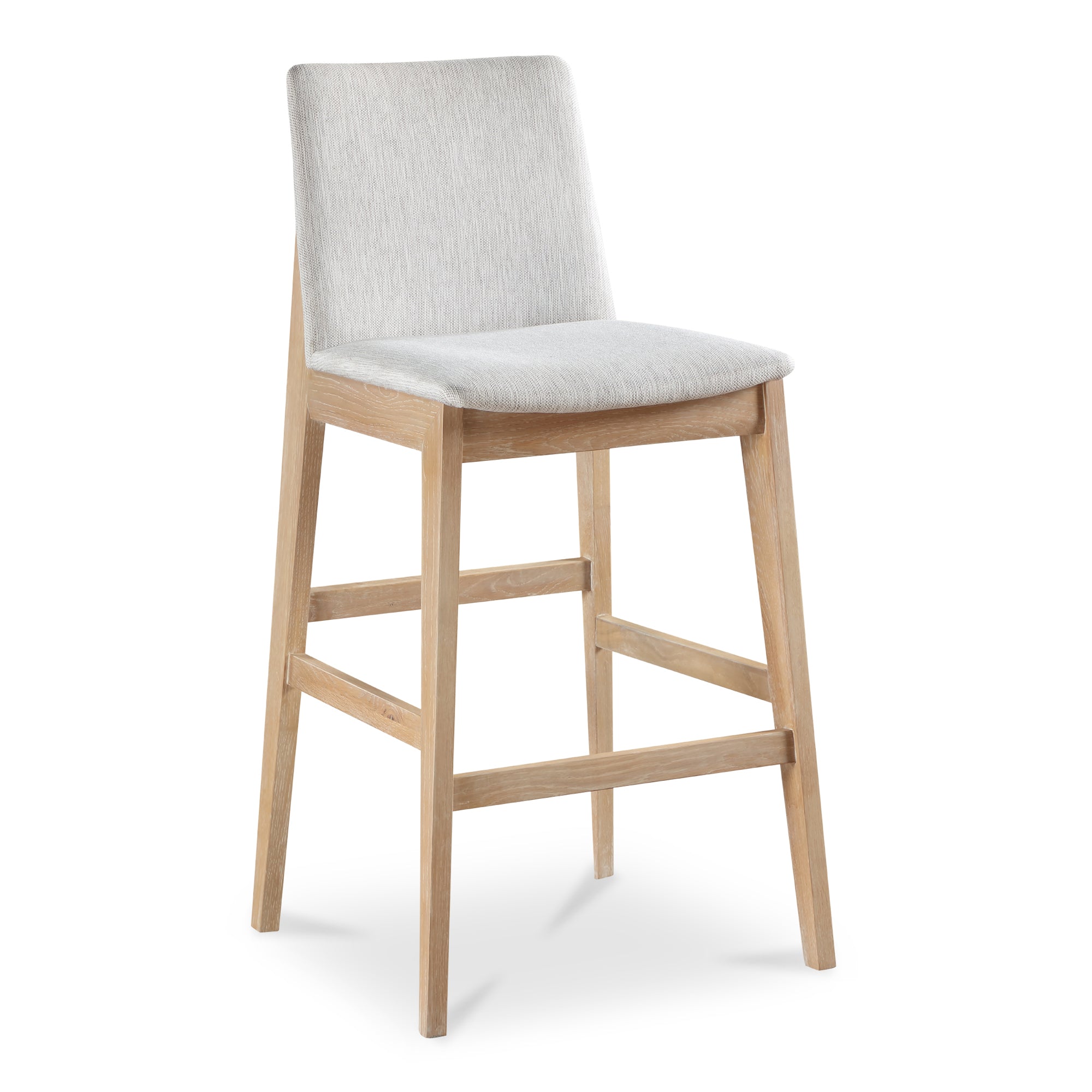 Deco Oak Barstool Light Grey