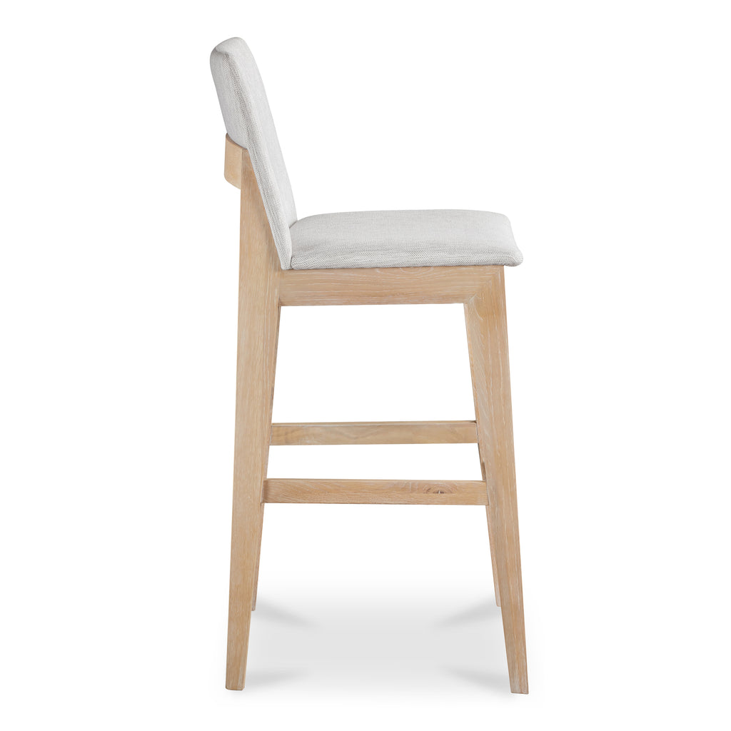 Deco Oak Barstool Light Grey