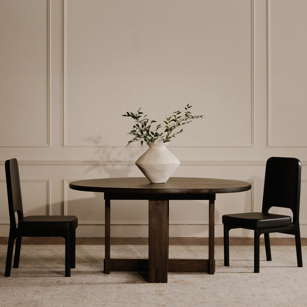 Kerr Dining Chair Vegan Leather Black-Set Of Two