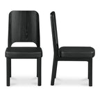 Kerr Dining Chair Vegan Leather Black-Set Of Two