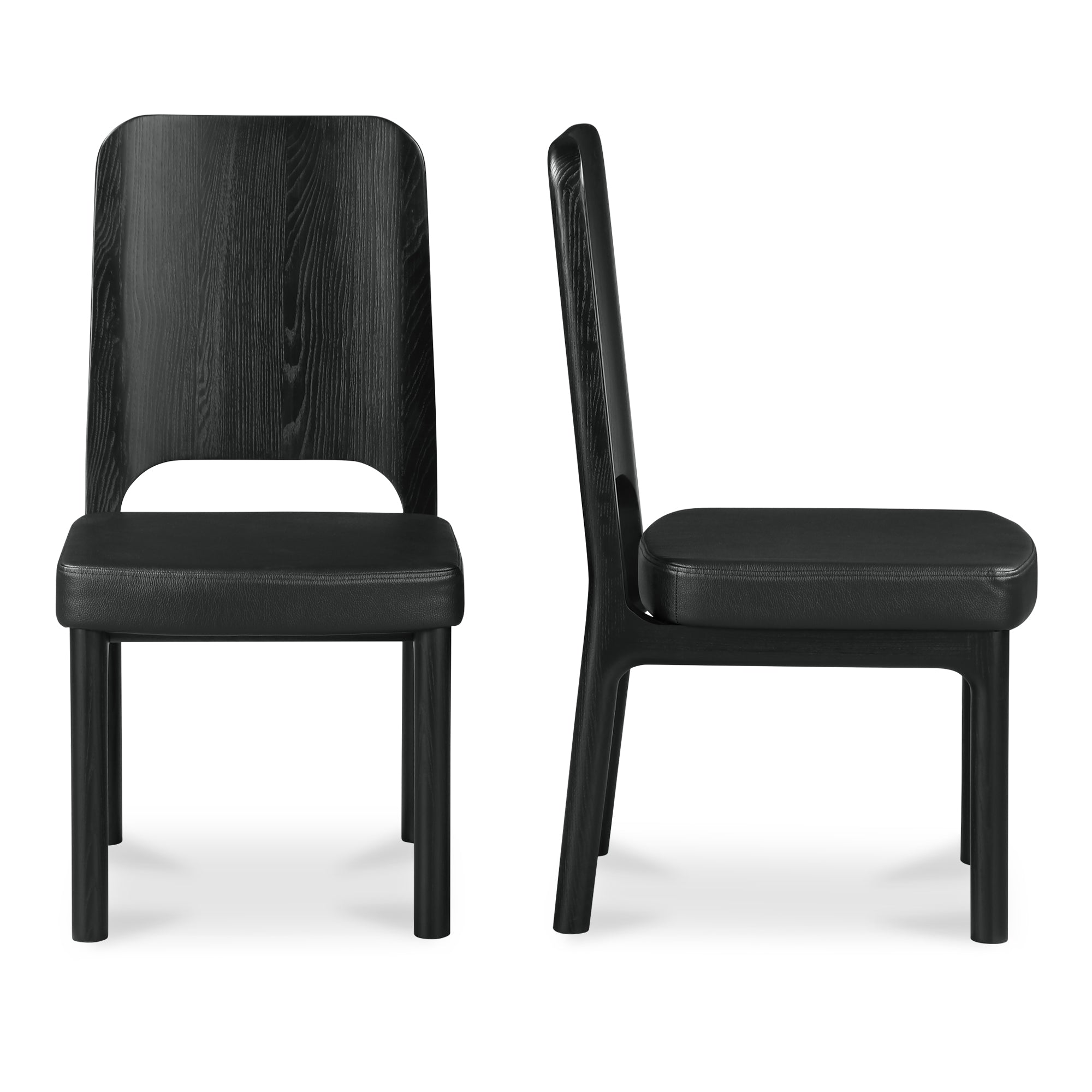 Kerr Dining Chair Vegan Leather Black-Set Of Two