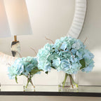 Tranquil Floral Blooms In Glass Vases Set/2