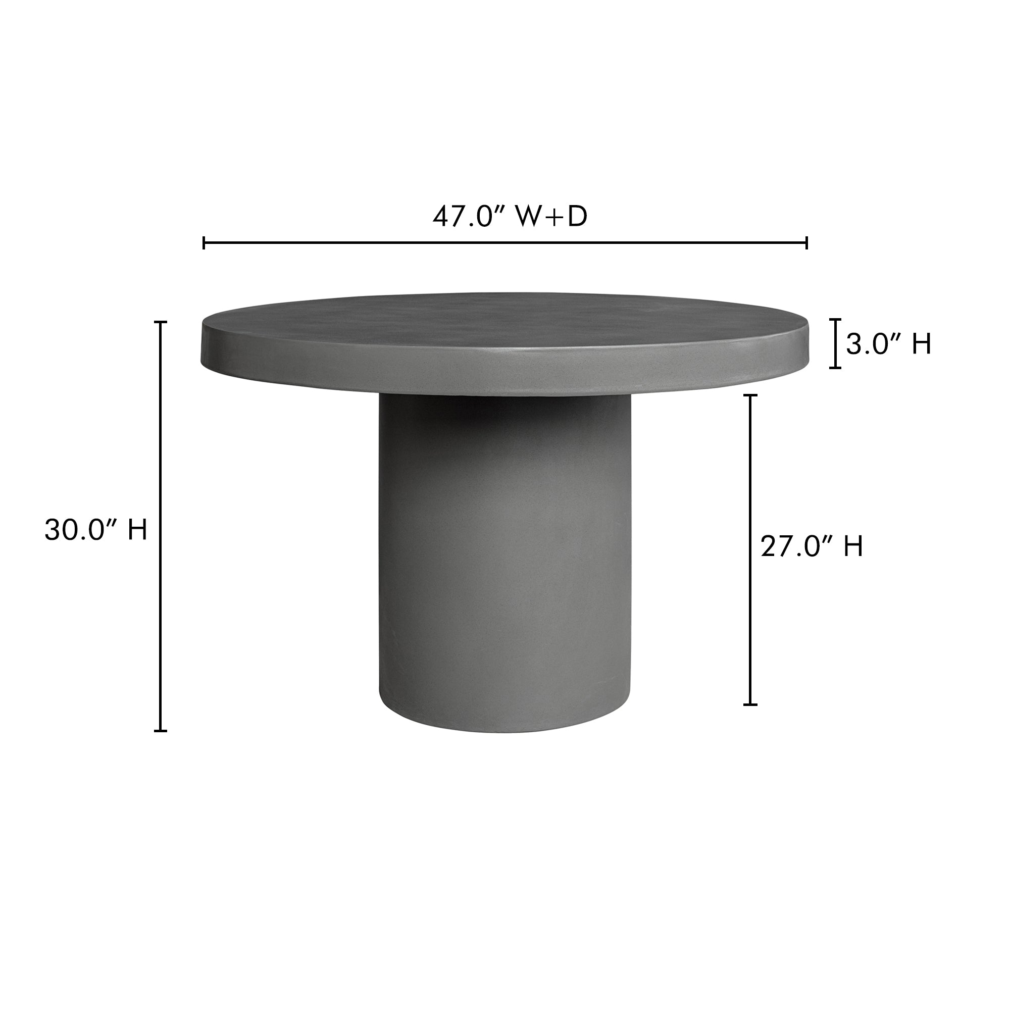 Cassius Outdoor Dining Table Grey