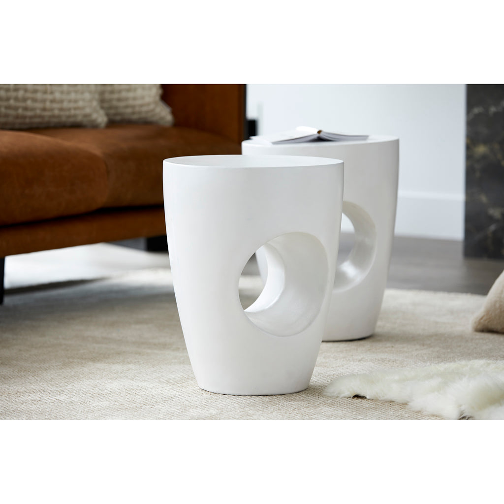 Aylard Outdoor Stool Cream White