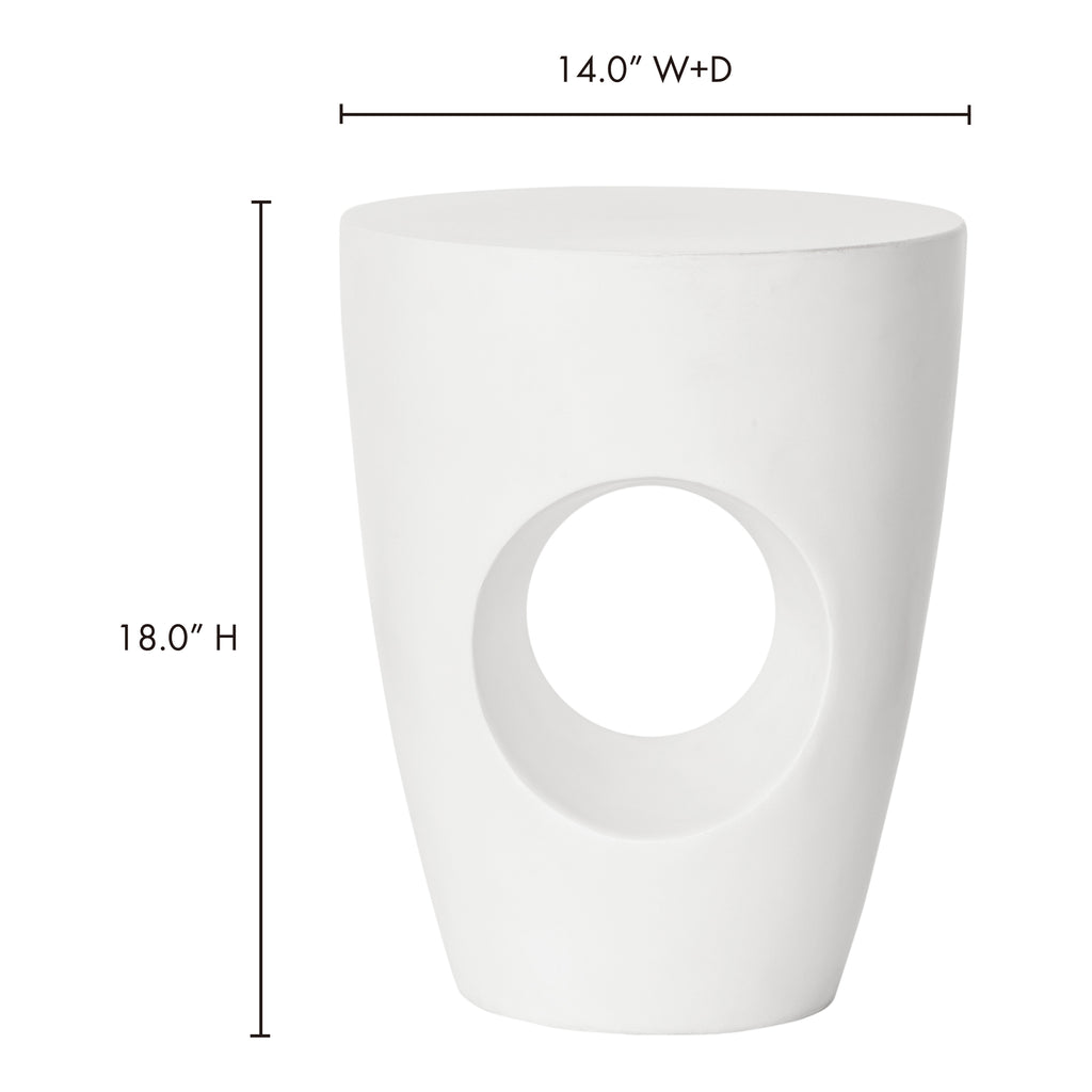 Aylard Outdoor Stool Cream White