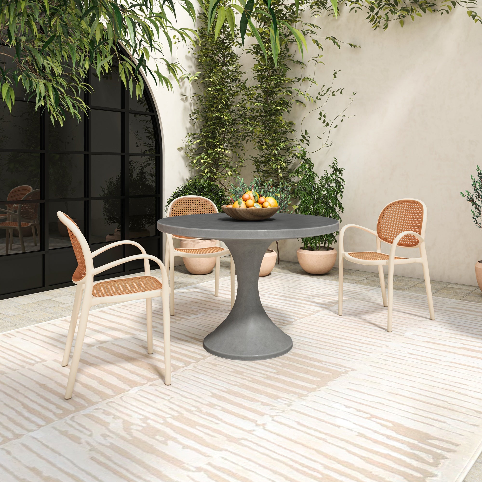 Isadora Outdoor Dining Table Grey