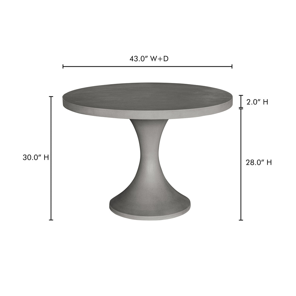 Isadora Outdoor Dining Table Grey