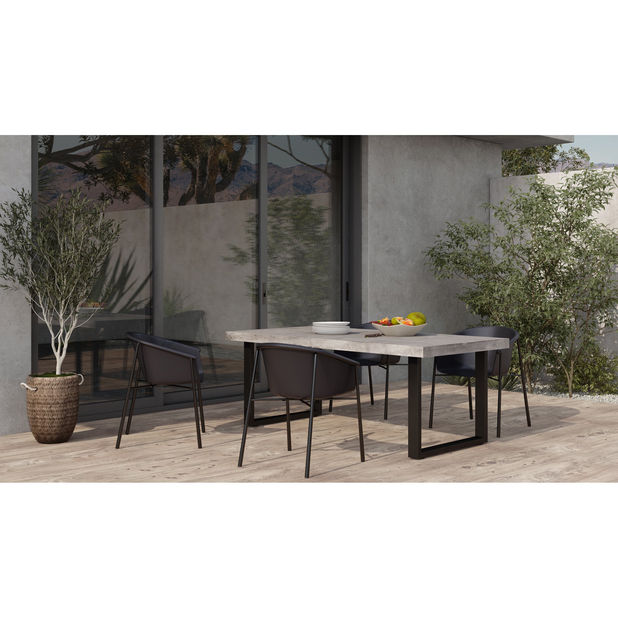 Jedrik Outdoor Dining Table Large Grey