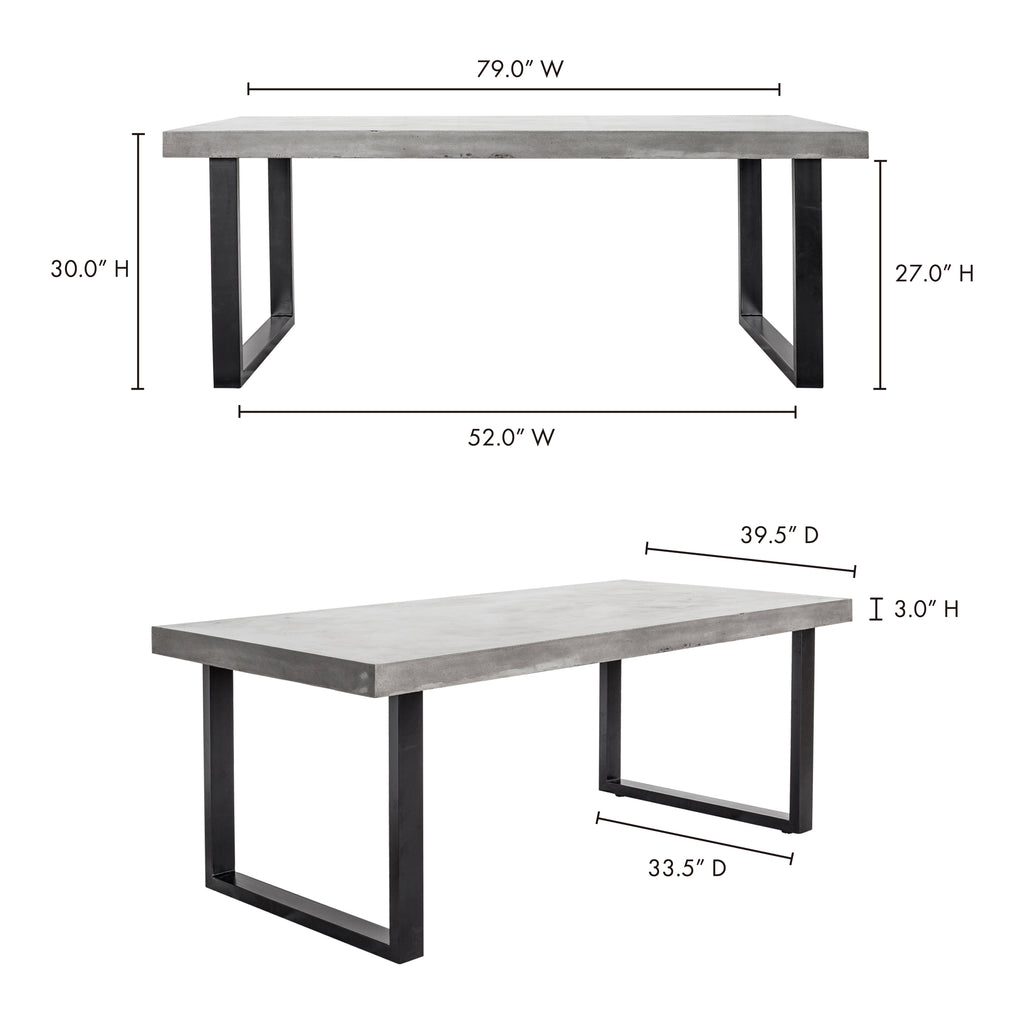 Jedrik Outdoor Dining Table Large Grey