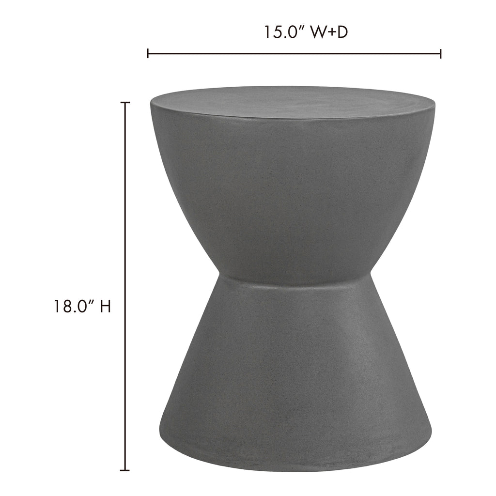 Hourglass Outdoor Stool Grey