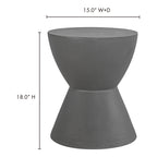 Hourglass Outdoor Stool Grey