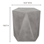 Gem Outdoor Stool Grey