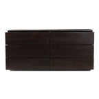 Denman 6 Drawer Dresser Dark Brown