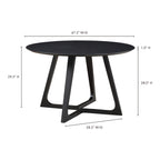 Godenza Round Dining Table Black
